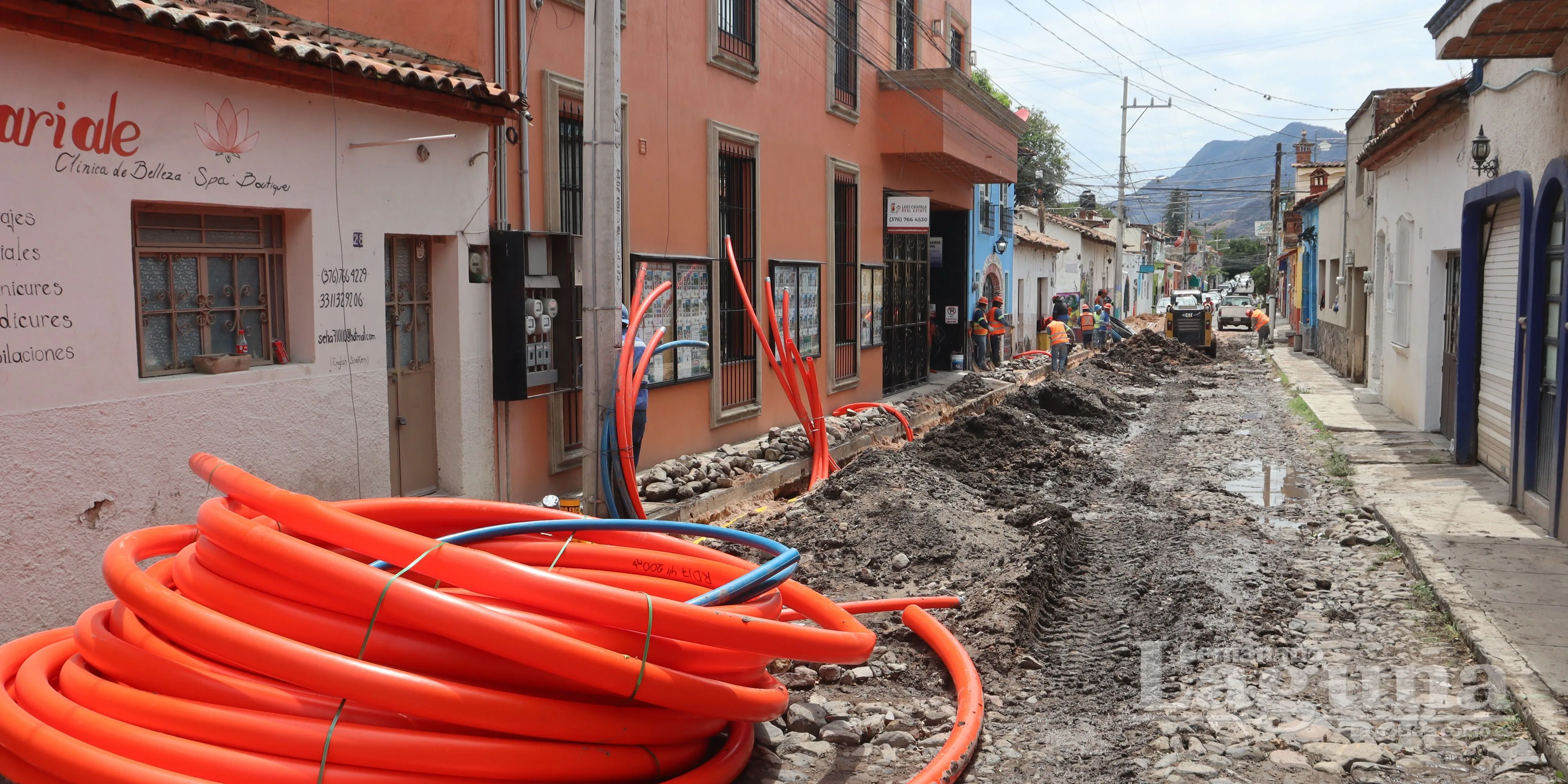 Fijan para septiembre el fin de las obras de cableado subterráneo en Ajijic 