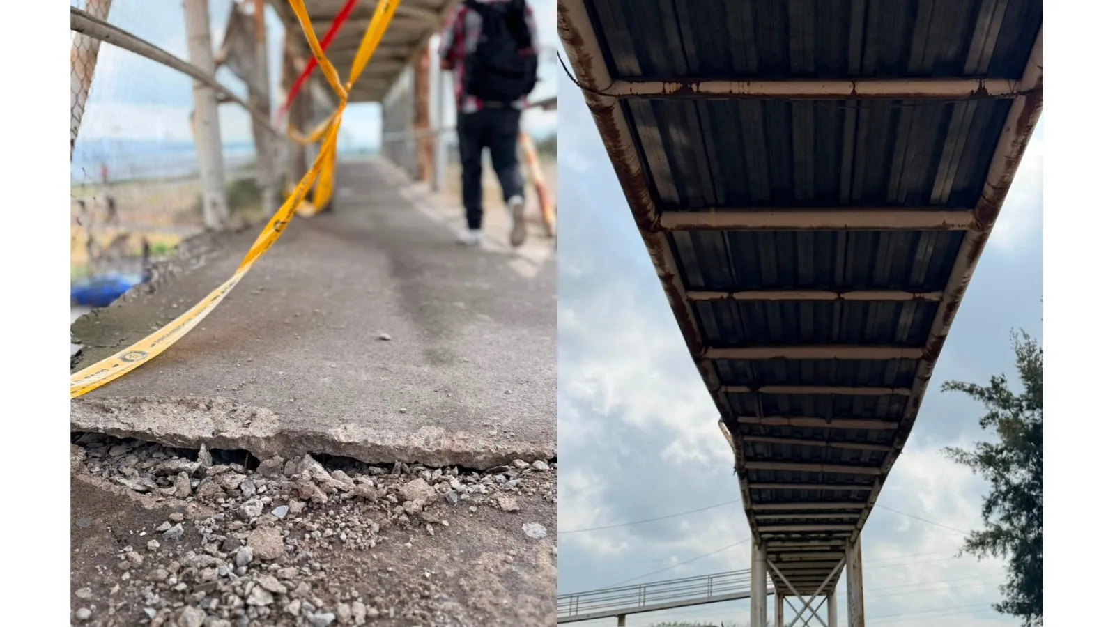 Repararán puente peatonal de la carretera Guadalajara-Chapala tras impacto de camión de carga 