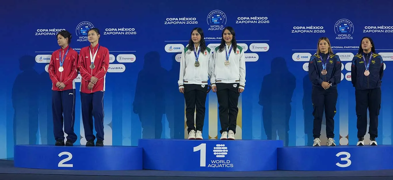Cierra México con oro histórico ante China en la Copa México de Clavados Zapopan 2026