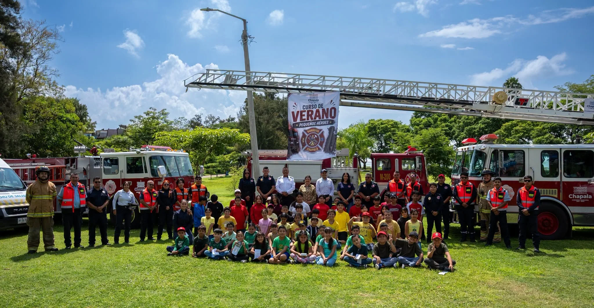 Arranca en Chapala el curso de verano "Pequeños Héroes" impartido por Protección Civil y Bomberos