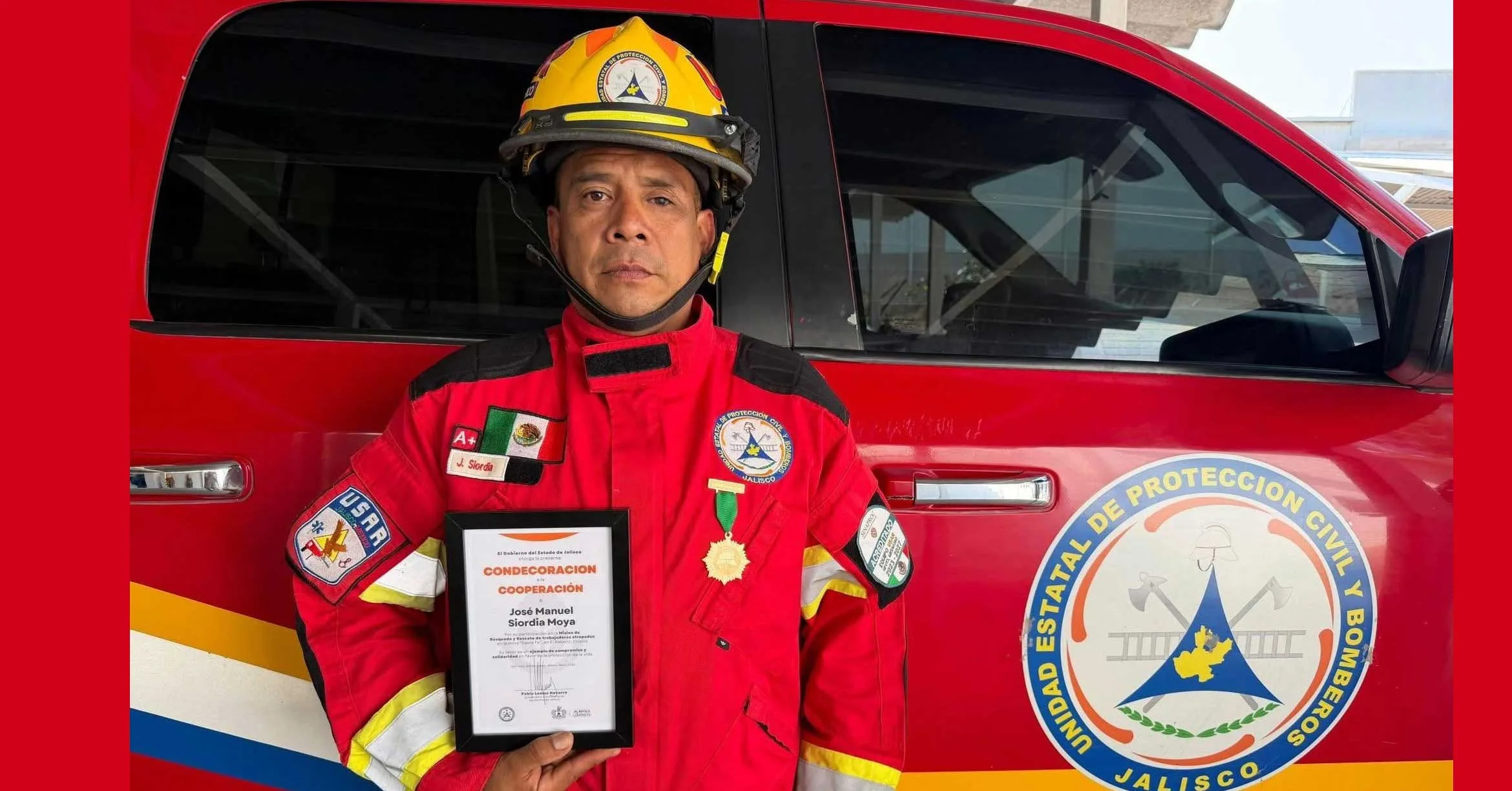 Reconocen a Bombero de Chapala por 28 años de servicio y trayectoria