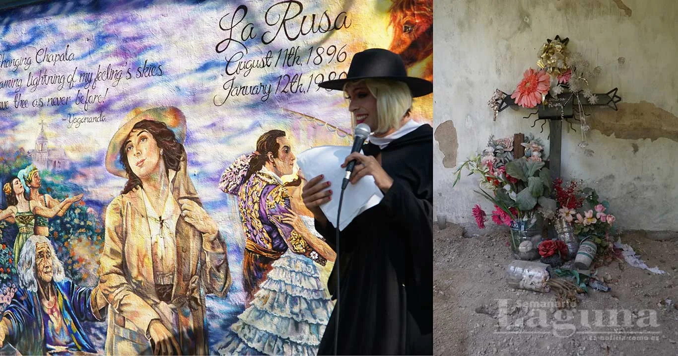 Homenajean a la bailarina internacional “La Rusa” con mural en Ajijic, mientras su tumba permanece en completo abandono 